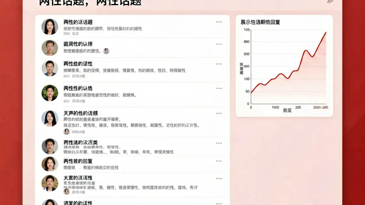 爱情岛论坛两性话题广场版块页面示意，用户在帖子下方踊跃回复讨论的场景